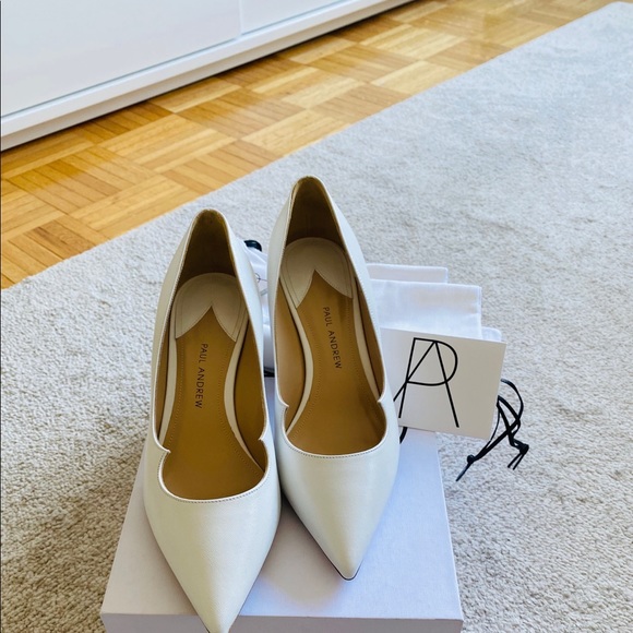 Paul Andrew Shoes - SOLD - PAUL ANDREW Zenadia 55 Kidskin White